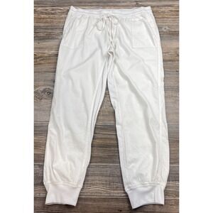 Jules & Leopold Casual  Jogger Pants Cotton Blend Elastic Waist White XL Coastal